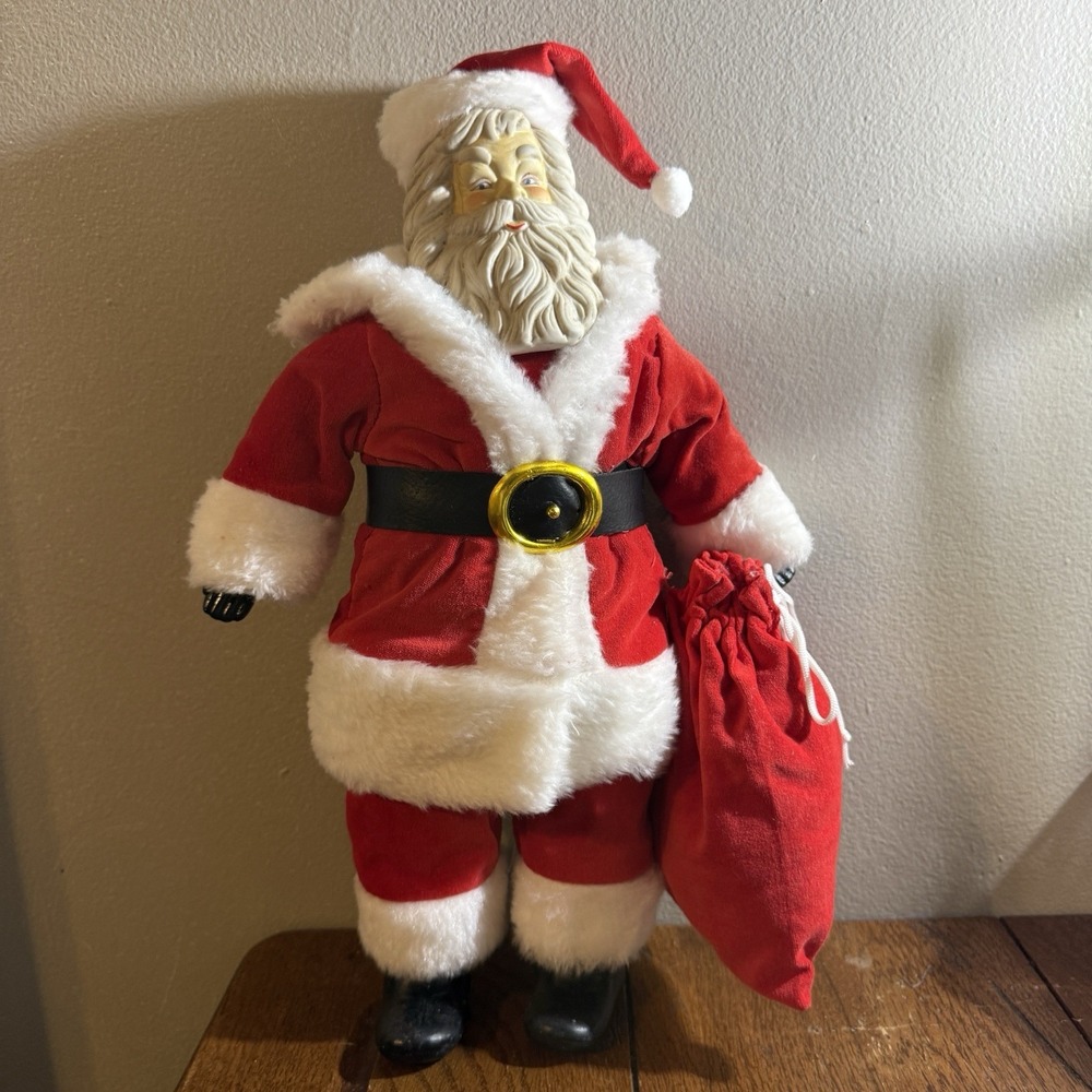 PORCELAIN ST. NICHOLAS SANTA CLAUS 15" DOLL